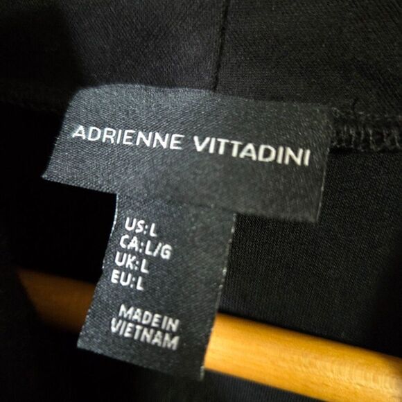 EUC ADRIENNE VITTADINI MOCK NECK BLACK MINIMALIST SLEEVELESS DRESS SIZE L - Picture 10 of 13